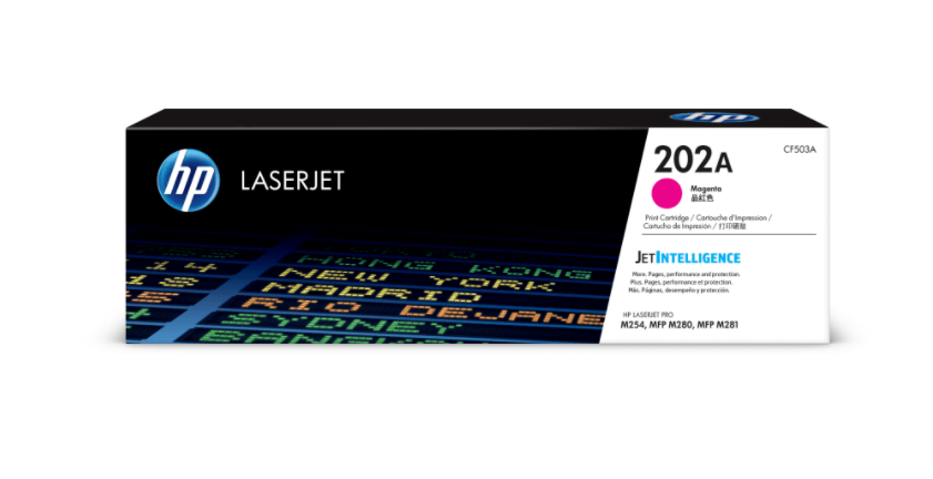 HP 202A Magenta LaserJet Toner Cartridge CF503A