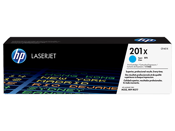 HP 201X Cyan LaserJet Toner Cartridge CF401X