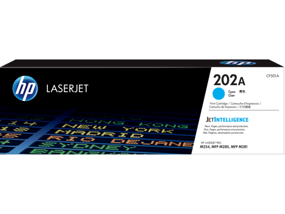 HP 202A Cyan LaserJet Toner Cartridge CF501A
